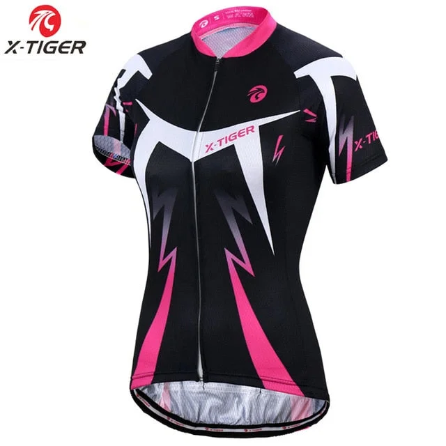 Cycling finger gloves-X-Tiger Women's Cycling Jersey Set