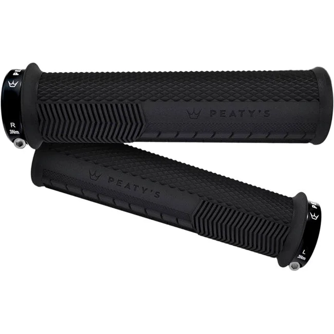 Mountain bike fork-Peaty's Race Control Knurl Thin Lock-On Grips - Black