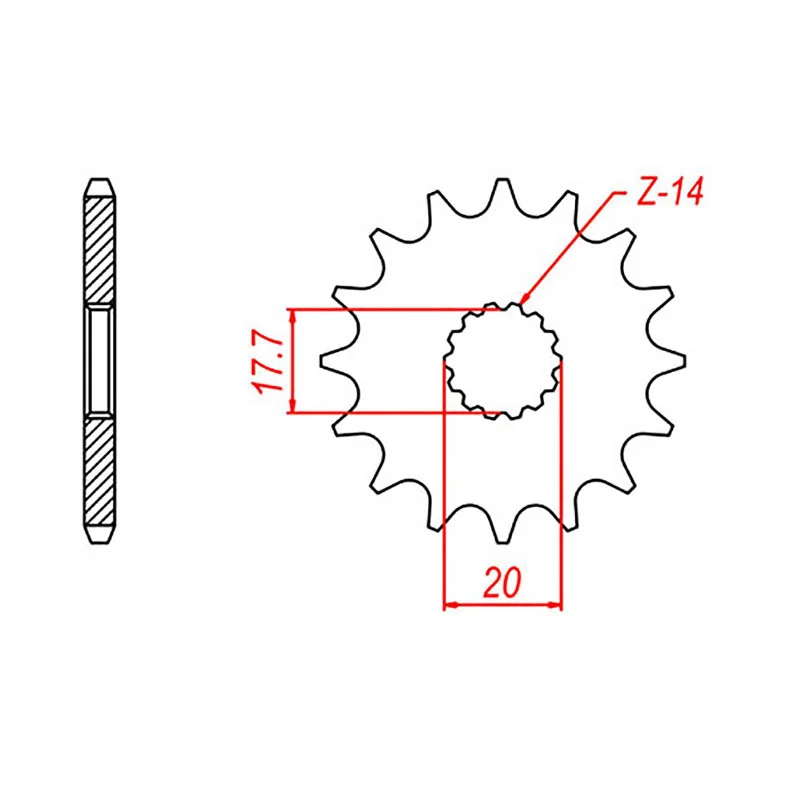 Bicycle pump portable-MTX 558 Steel Front Sprocket #428 (15T) (10-3RM-15)