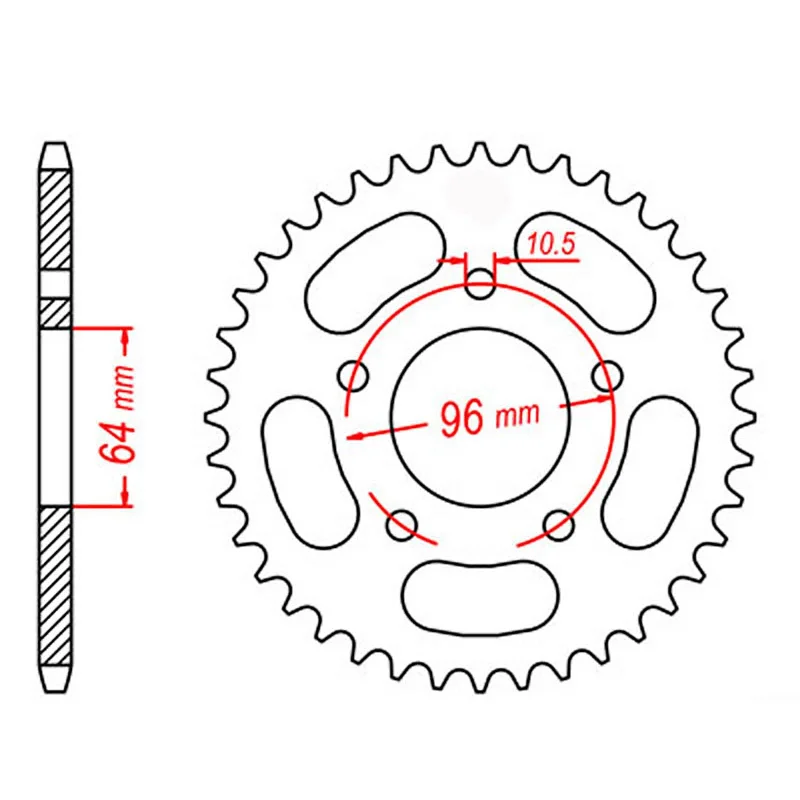 Cycling face mask-MTX 254 Steel Rear Sprocket #520 (45T) (11-KA2-45)