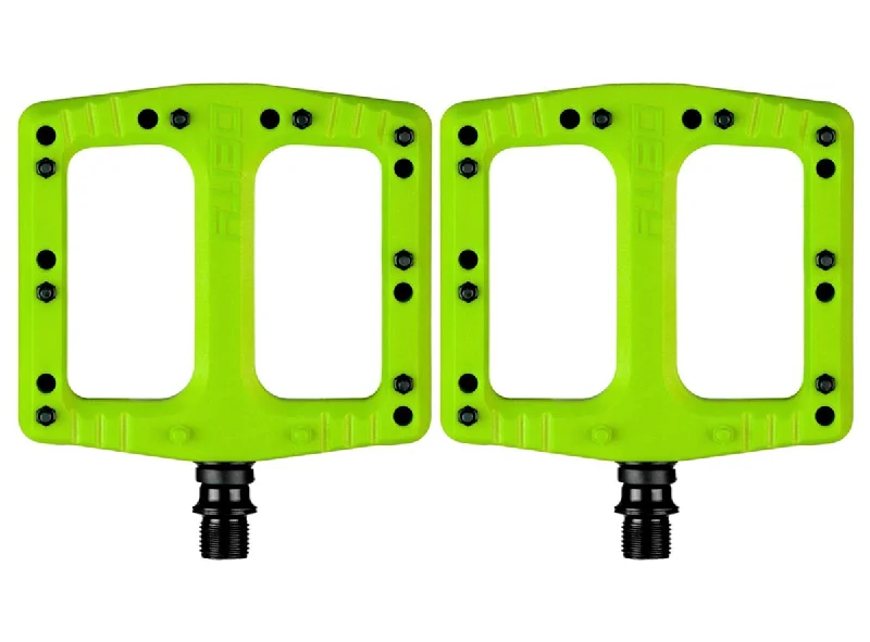 Mountain bike tires-Deity Components Deftrap Platform Pedals - Green