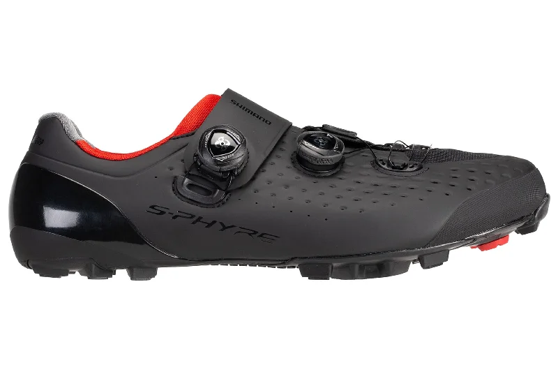 Cycling reflective gear-Shimano SH-XC901 S-Phyre Shoe Blk/Red 44