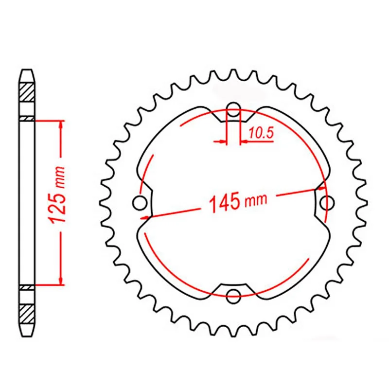 Bicycle front fender-MTX 1857 Steel Rear Sprocket #520 (38T) (11-5TG-38)