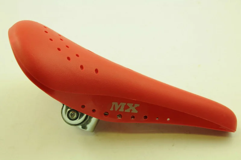 Road bike pedals-OLD SCHOOL BMX BURNER 80’s VISCOUNT TYPE MX SADDLE RED SEAT