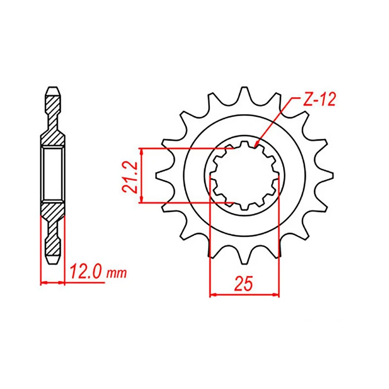 Road bike saddle-MTX 823 Steel Front Sprocket #520 (14T) (10-HQ1-14)