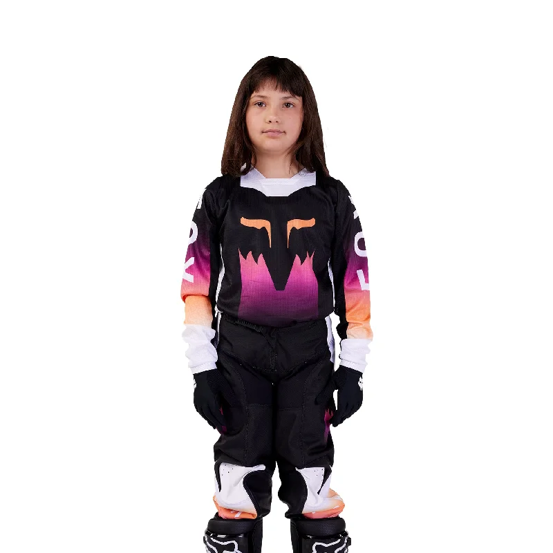 Mountain bike gear-FOX 2024 YOUTH 180 FLORA JERSEY - BLACK