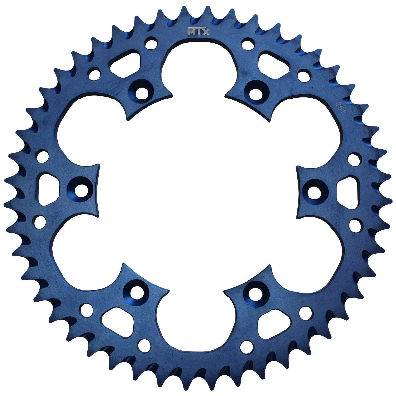 Cycling shoe covers-MTX 251 Zero Aluminium Rear Sprocket #520 - Blue (48T) (11A-428-48BLU)