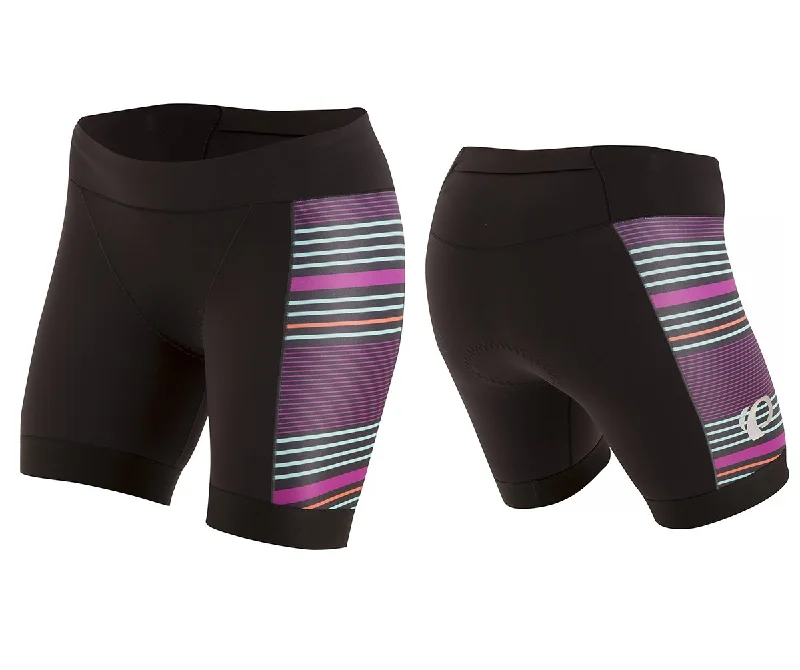 Cycling elbow pads-Pearl Izumi Elite Pursuit Tri Short - Womens - Black-Purple Wine STripe