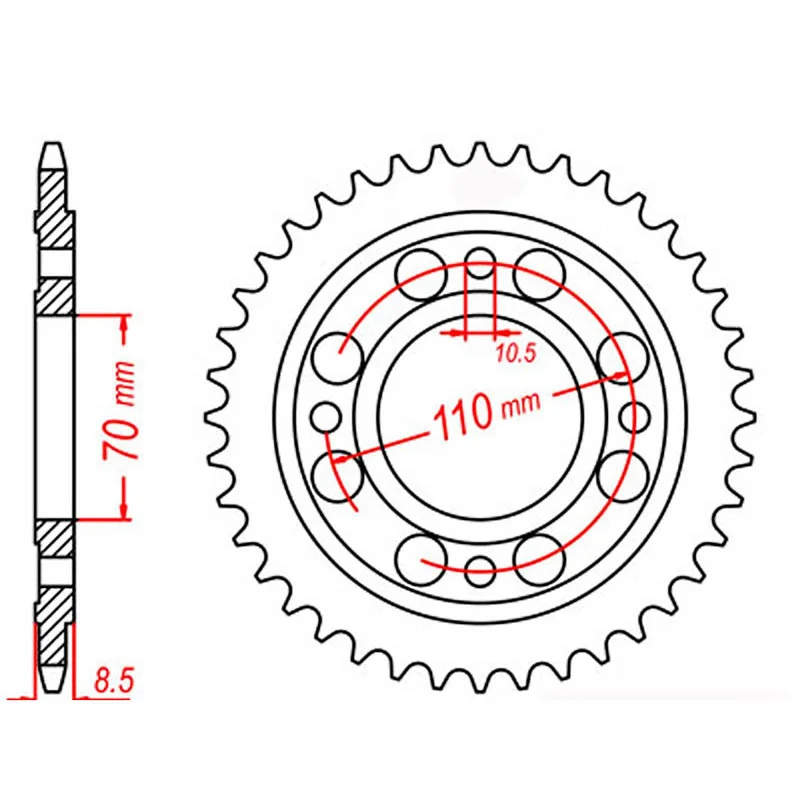 Cycling ankle bands-MTX 247 Steel Rear Sprocket #520 (36T) (11-443-36)