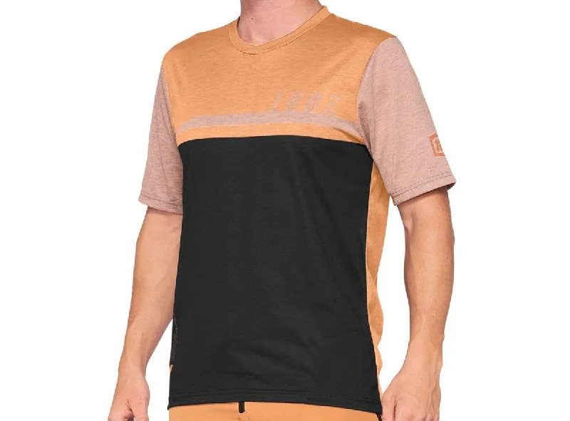 Bicycle repair kit-100% Airmatic Short Sleeve MTB Jersey - Caramel-Black