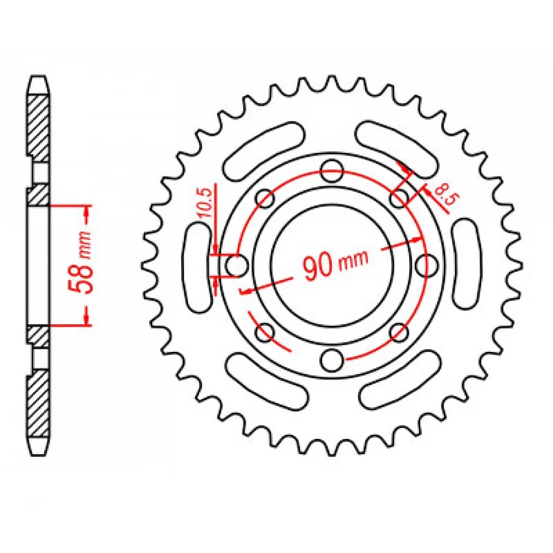 Cycling toe clips-MTX 279 Steel Rear Sprocket #520 (38T) (11-KB4-38)