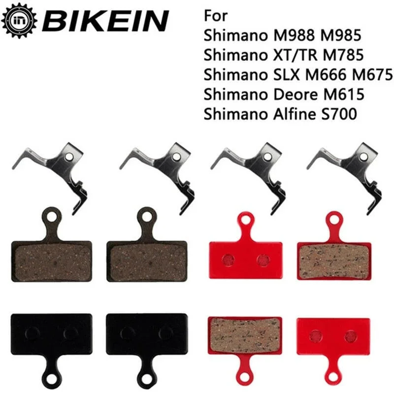 Cycling headband sweat-4 Pairs Resin/ceramic/Full metal MTB Bike Bicycle Disc Brake Pads for ShimanoM988 M985 XT/TR M785/SLX M666 M675/Deore M615 S700