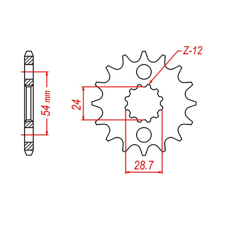 Mountain bike wheels-MTX 517 Steel Front Sprocket #530 (16T) (10-106-16)