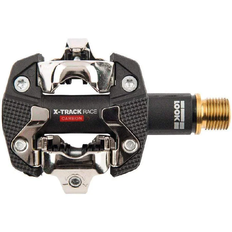 Cycling headscarf light-X-TRACK RACE CARBON Ti Pedals - Dual Sided Clipless Titanium 9/16" BLK