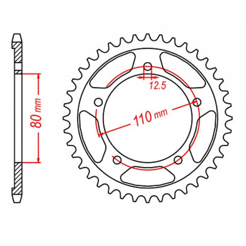 Cycling rain boots-MTX 2010 Steel Rear Sprocket #530 (40T) (11-TR1-40)