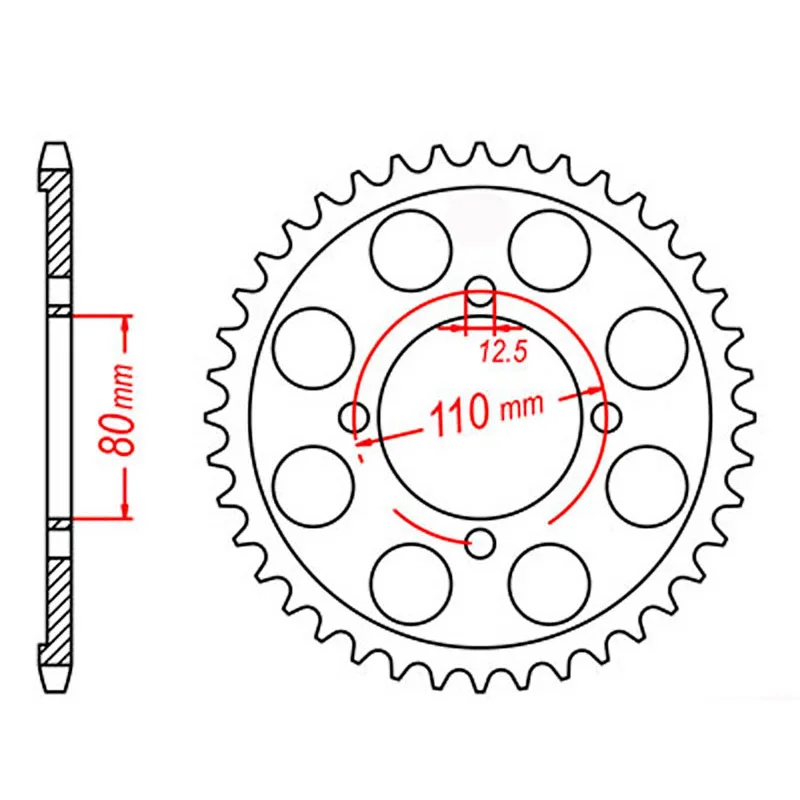 Bicycle tire levers-MTX 284 Steel Rear Sprocket #530 (45T) (11-300-45)