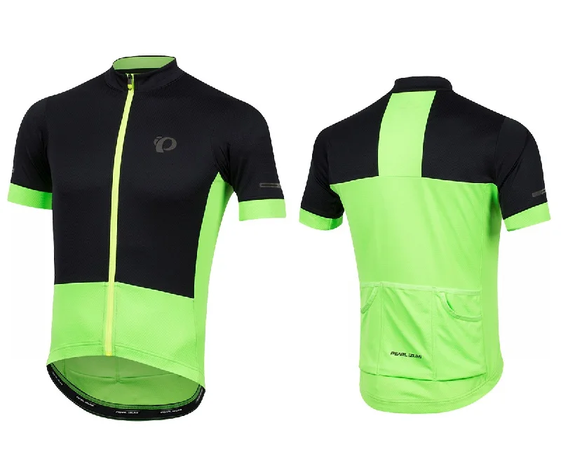 Bicycle spoke tool-Pearl Izumi Elite Escape Short Sleeve Road Jersey - Black-Screaming Green