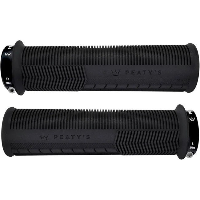 Bike tire repair-Peaty's Mushroom Thin Lock-On Grips - Black