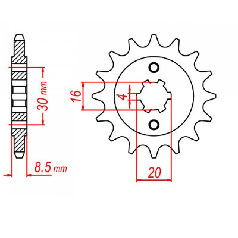 Bicycle front rack-MTX 718 Steel Front Sprocket #520 (13T) (10-HQ4-13)