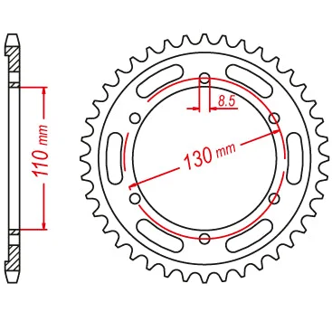 Cycling hydration system-SPROCKET REAR MTX 1870 48T #428 11-1870-48