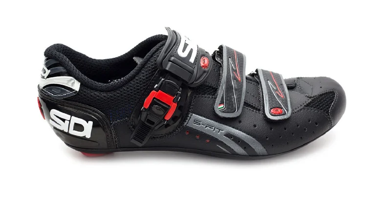 Bike tire tread-Sidi Genius Fit Shoe NS Blk 41