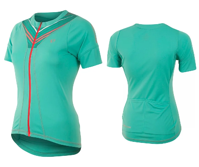 Road bike grips-Pearl Izumi Select Pursuit Short Sleeve Road Jersey - Womens - Atlantis Whirl