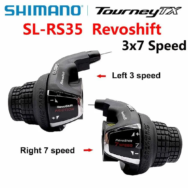 Cycling finger gloves-Shimano Tourney SL-RS35 Revoshift grip bike Twist Shifter lever 3*6s 3*7s 18S 21s bicycle Comb with grips RS35 as RS31 RS36