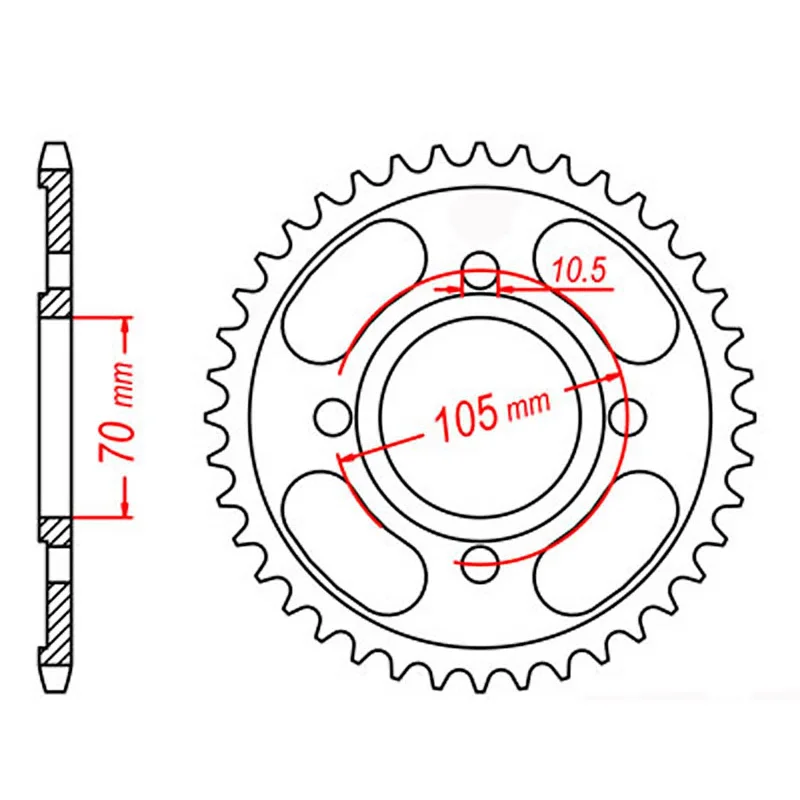 Bike tire pump-MTX 278 Steel Rear Sprocket #530 (38T) (11-367-38)