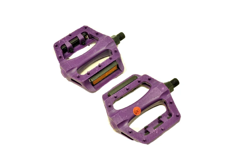 Bicycle chain tool-PAIR BMX - FREESTYLER PURPLE PLATFORM PEDALS ½” BORON AXLE SO SUIT ALL OPC FPD-NW284