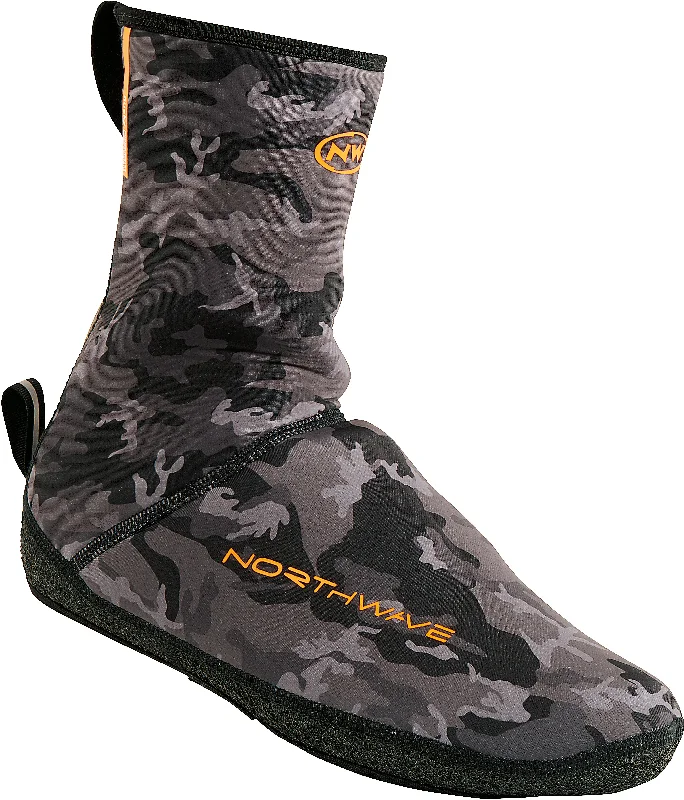 Bicycle lock mount-Northwave Husky Waterproof Cycling Overshoes - Shoe Covers Camo – Size: UK 2.5 – 4.5