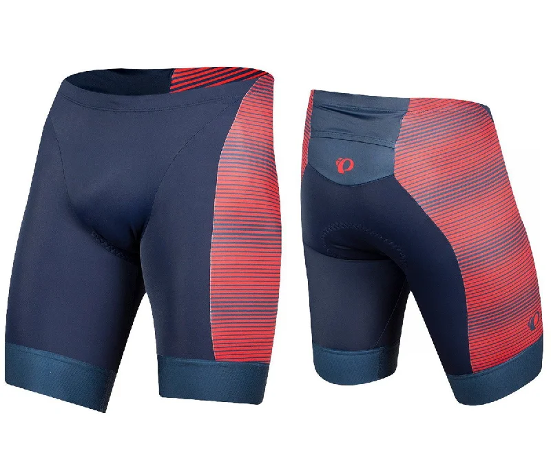 Cycling safety vest-Pearl Izumi Elite Graphic Tri Short - Torch Red-Navy STripe