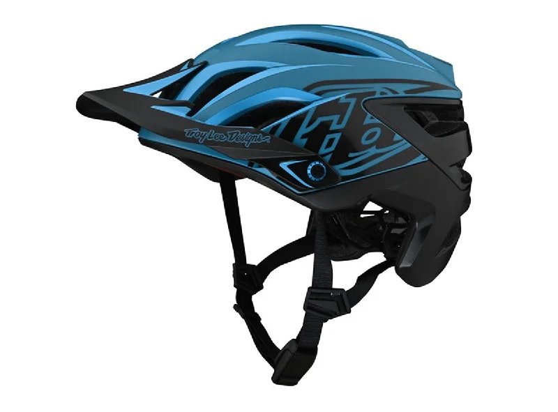 Bicycle storage bag-Troy Lee Designs A3 MIPS MTB Helmet - Uno Cyan Blue