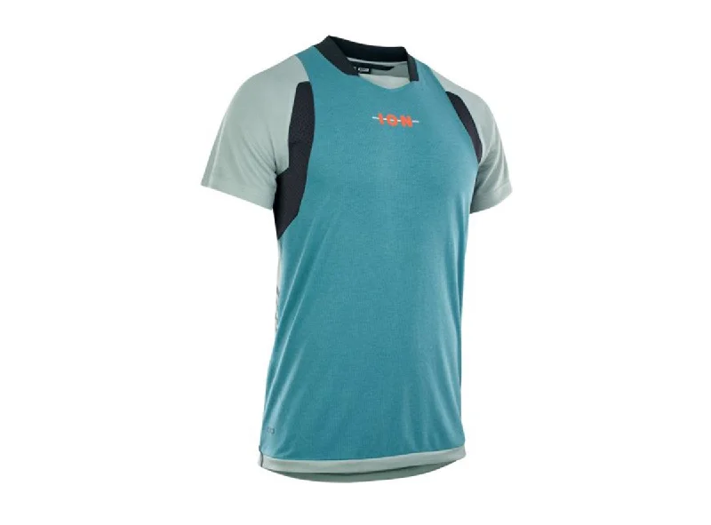 Cycling hydration system-ION Scrub AMP Short Sleeve MTB Jersey - Tidal Green - 2021