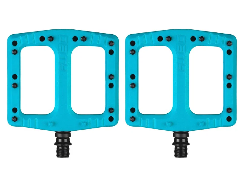 Bicycle rear fender-Deity Components Deftrap Platform Pedals - Turquoise