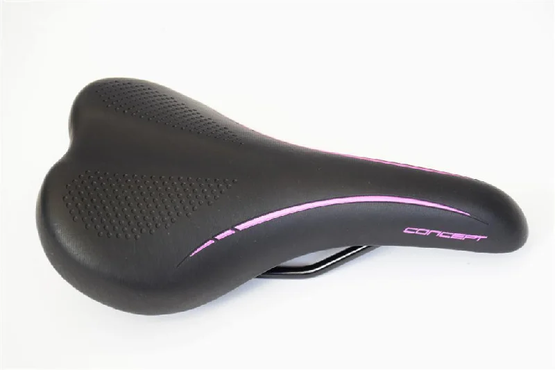 Cycling hydration vest-BARGAIN PRICED BICYCLE SADDLE MTB CONCEPT BIKE SEAT BLACK-PINK 240mm x 150mm