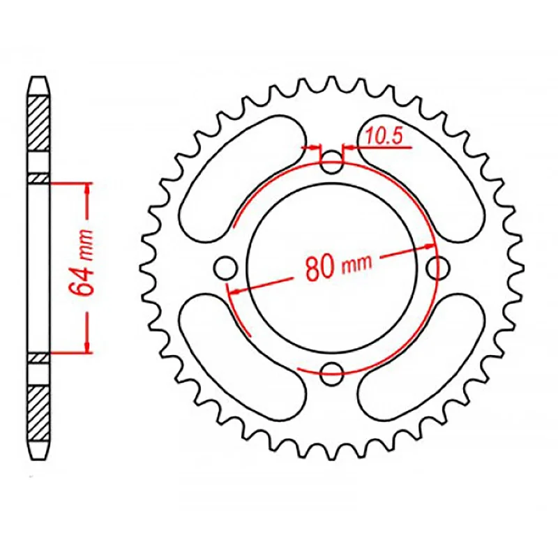 Road bike tires-MTX 1910 Steel Rear Sprocket #520 (32T) (11-1910-32)