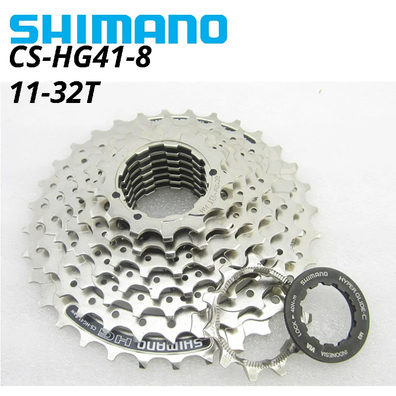 Cycling socks breathable-SHIMANO CS-HG41-8 CS-HG31-8 8 Speed 24 Speed Mountain Bike Folding Car Cassette Tower Wheel HG41-8 8s 8v 11-32T/34T Original