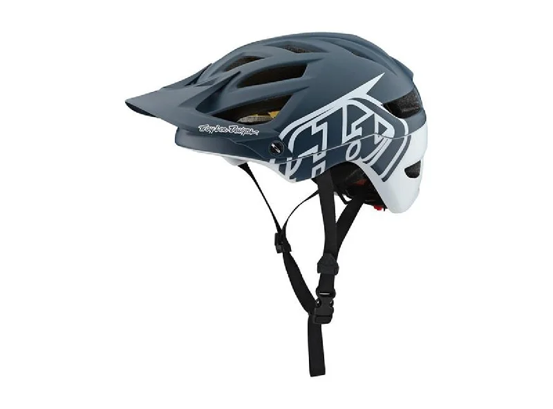 Road bike pedals-Troy Lee Designs A1 MIPS MTB Helmet - Classic - Classic Gray-White - 2019