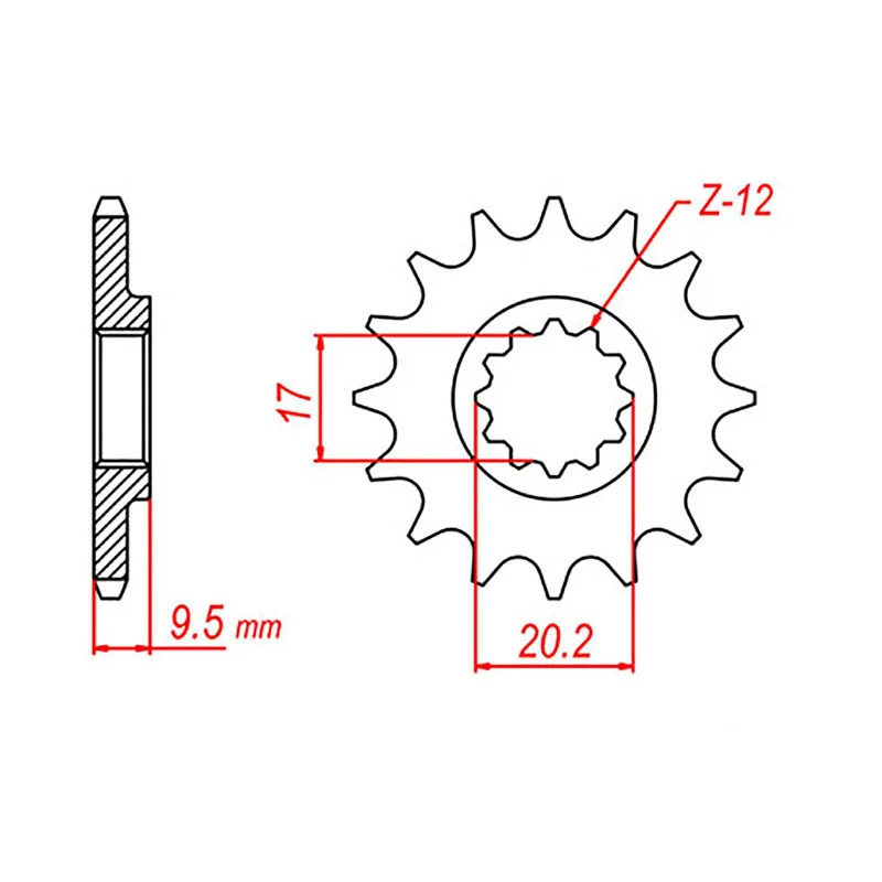 Bike saddle cushion-MTX 1906 Steel Front Sprocket #420 (14T) (10-KT4-14)