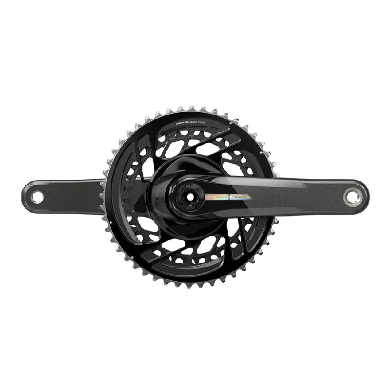 Bicycle lock mount-SRAM Force D2 2x Crankset Speed: 12 Spindle: 28.99mm BCD: Direct Mount 50/37 DUB 165mm Black Road Disc