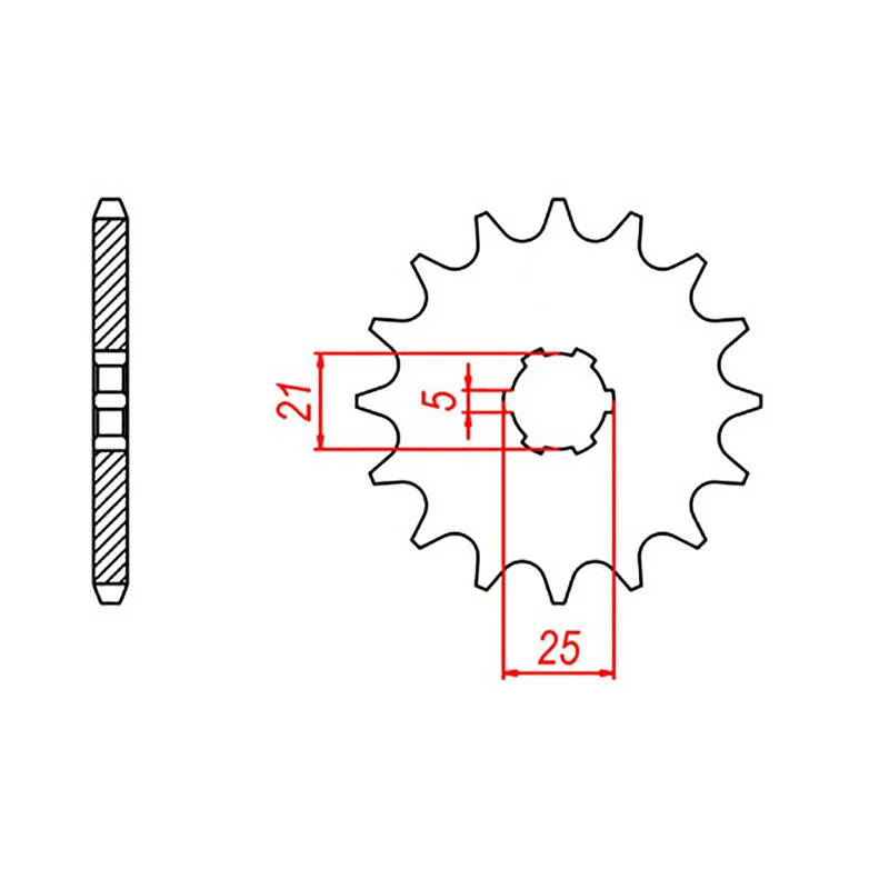 Cycling hydration pack-MTX 567 Steel Front Sprocket #530 (15T) (10-021-15)