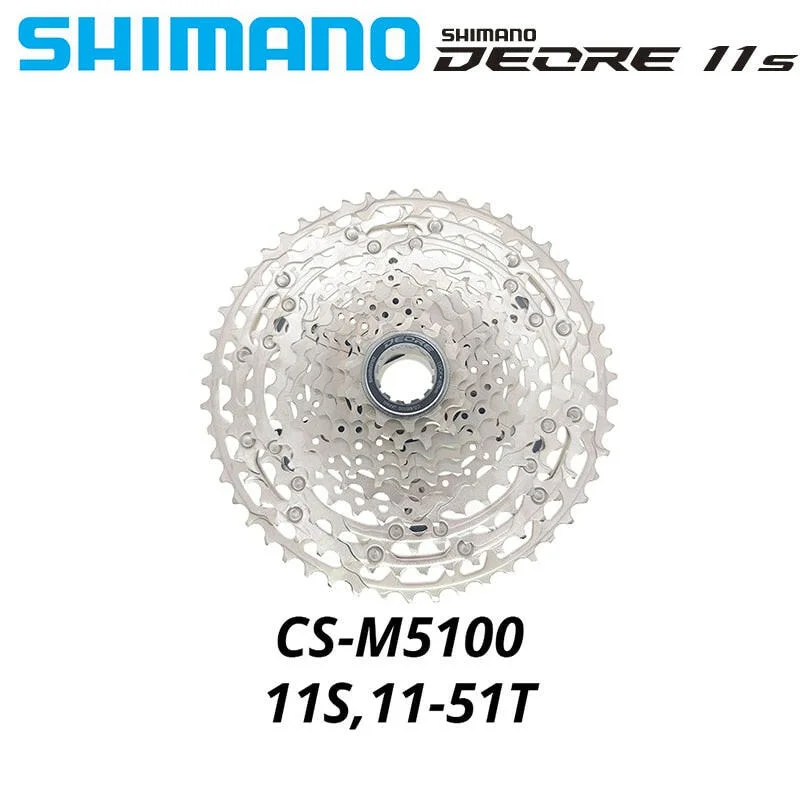 Cycling reflective tape-Shimano Deore CS M5100 11 Speed Cassette Sprocke CS-M5100 Freewheel Mountain Bike MTB Chains 11-Speed 11-51T 11S 42T Bicycle 11V