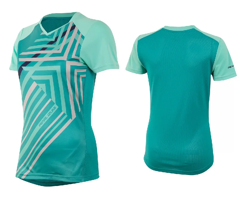 Cycling thermal vest-Pearl Izumi Launch Short Sleeve MTB Jersey - Womens - Aqua Mint