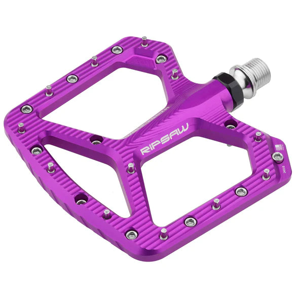 Cycling wind jacket-Wolf Tooth Components Ripsaw Aluminum Flat Pedals - Ultraviolet Purple