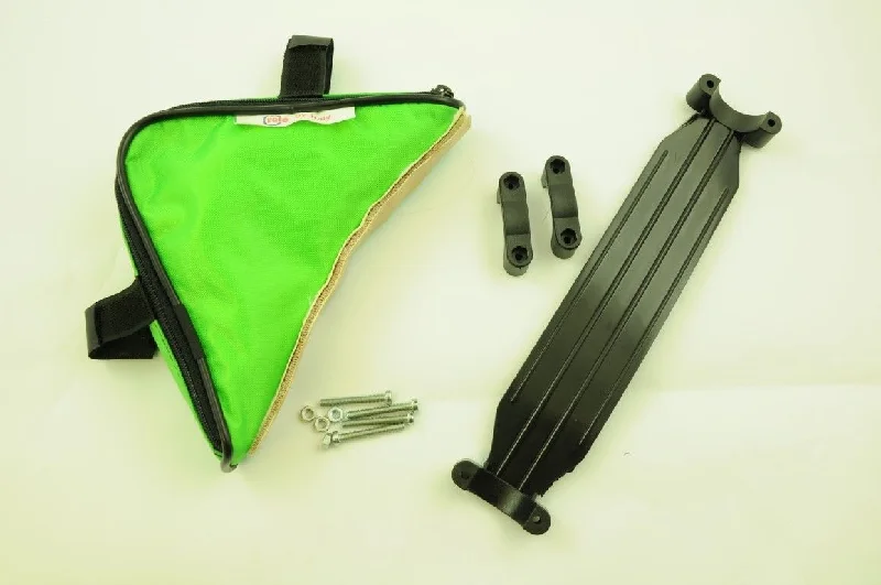 Bicycle brake pads-TRIANGLE TOOL BIKE FRAME BAG POUCH + SHOULDER STRAP CARRY YOUR BIKE NEON GREEN