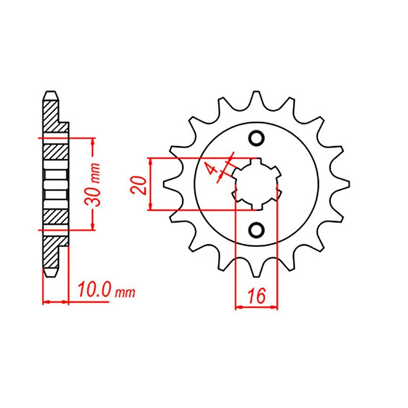 Cycling water backpack-MTX 711 Steel Front Sprocket #520 (14T) (10-711-14)