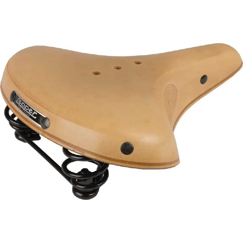 Cycling night vest-Natural Lepper Concorde Bicycle Leather Saddle Vintage Leather Bike Seat RRP £109