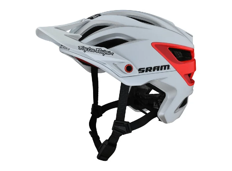 Cycling leg straps-Troy Lee Designs A3 MIPS MTB Helmet - SRAM White