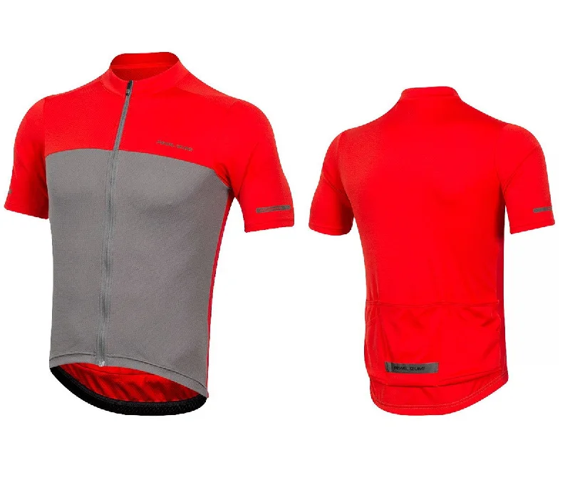 Cycling knee braces-Pearl Izumi Charge Short Sleeve Road Jersey - Torch Red-Smoked Pearl