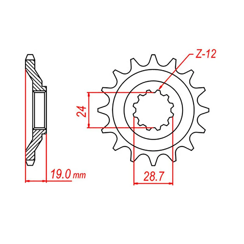 Bike seat clamp-MTX 526 Steel Front Sprocket #630 (15T) (10-112-15)